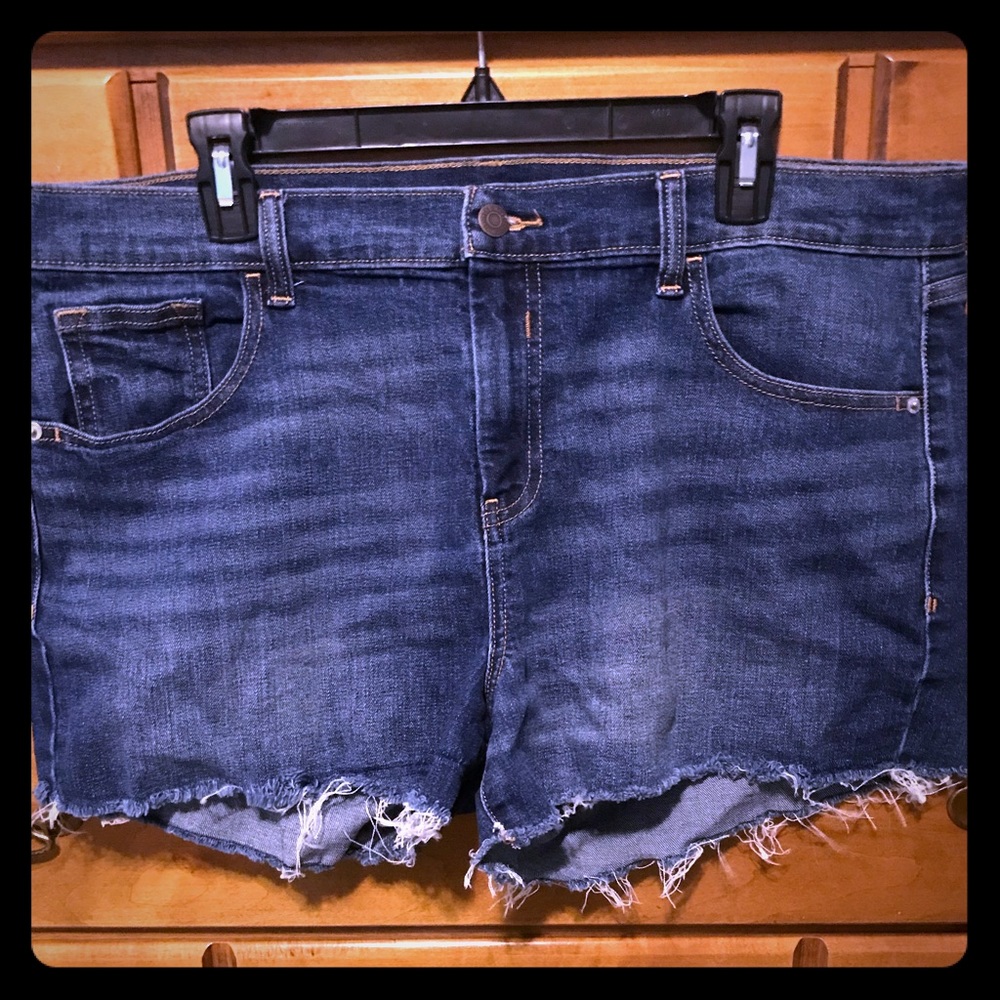Denim shorts from old navy with ripped ends